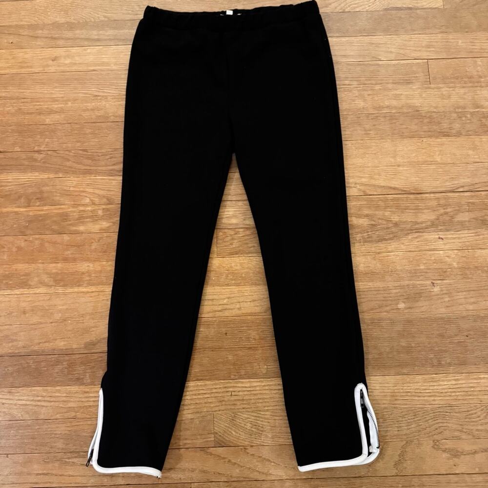 Six Crisp Days black white zip ankle athletic running exercise pants size L
 b19